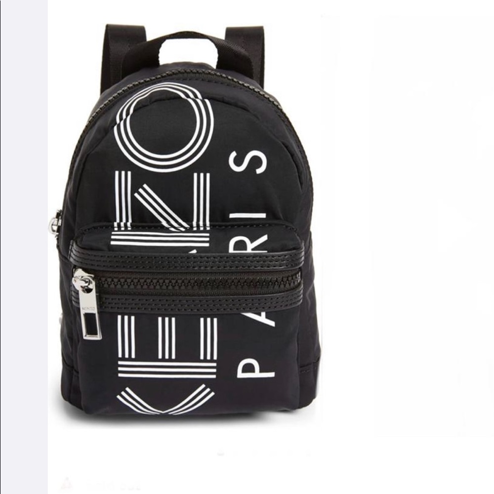 Kenzo logo mini black backpack